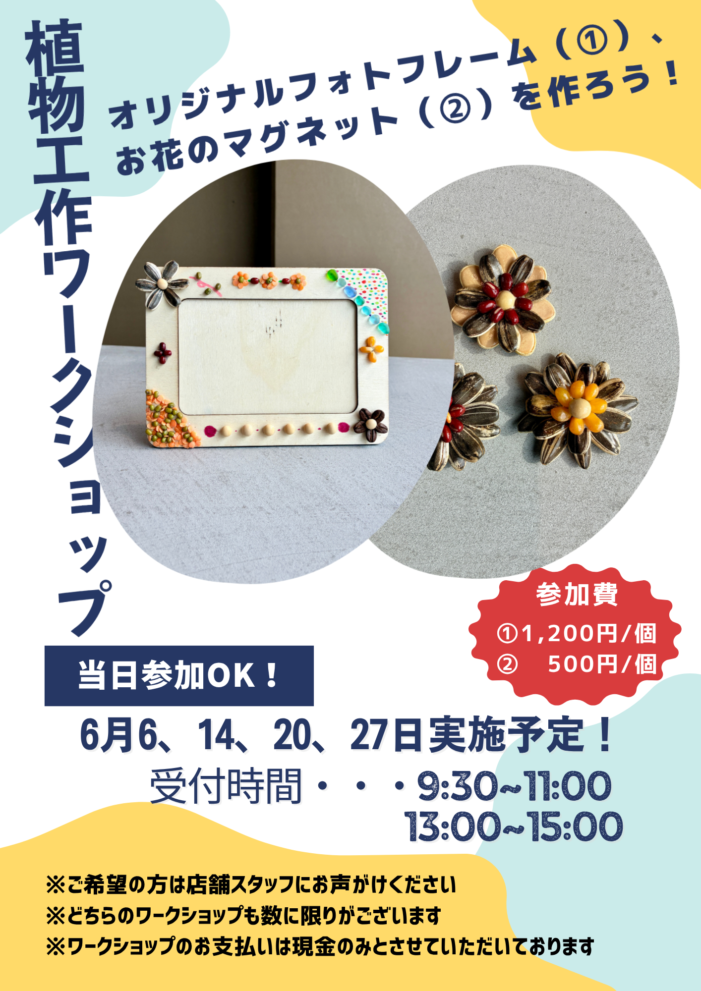 6月の植物工作体験日のご案内
